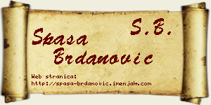 Spasa Brdanović vizit kartica